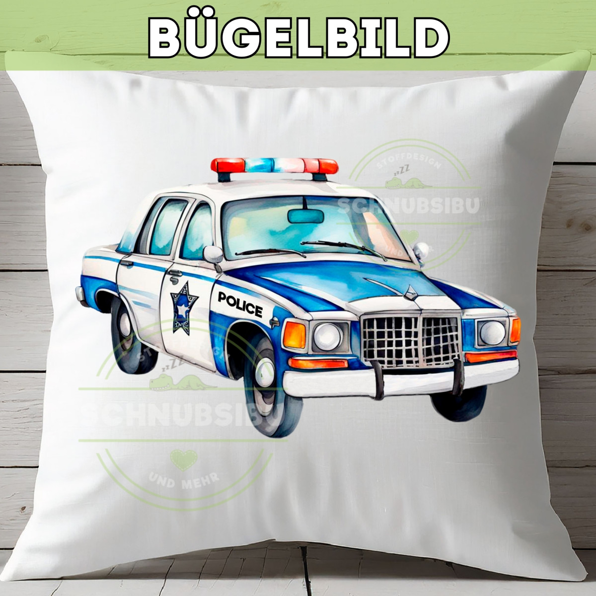 Bügelbild Polizeiauto